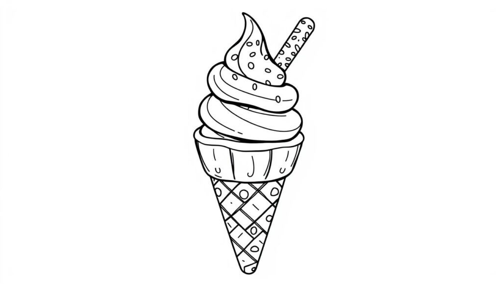 ice cream coloring pages for kids