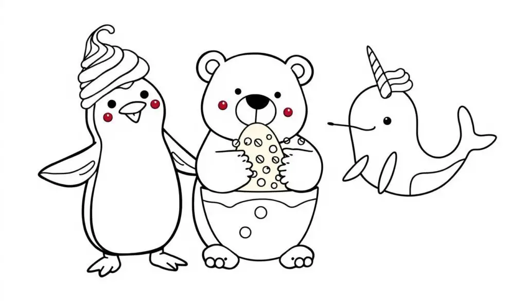 ice cream themed coloring pages
