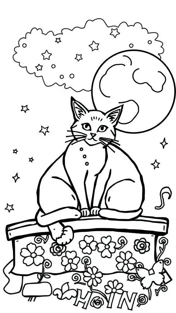 Cat Coloring Pages for kid