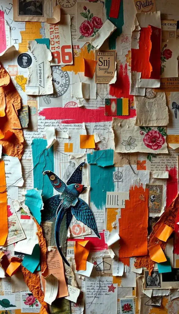 mixed media and collage techniques