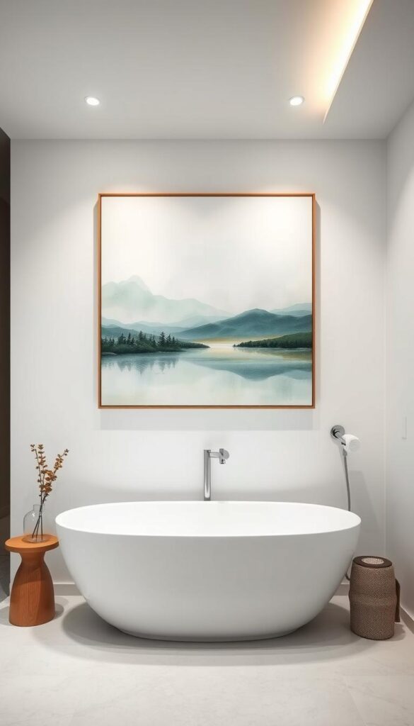 modern bathroom wall art