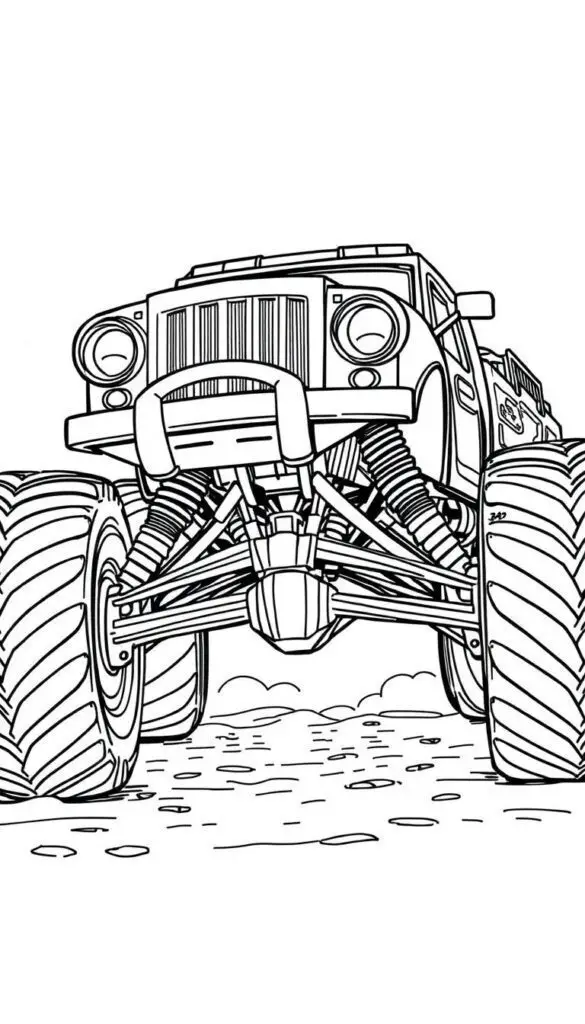 monster truck coloring page