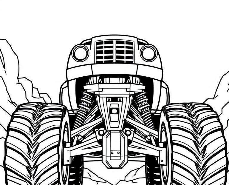 monster truck coloring page