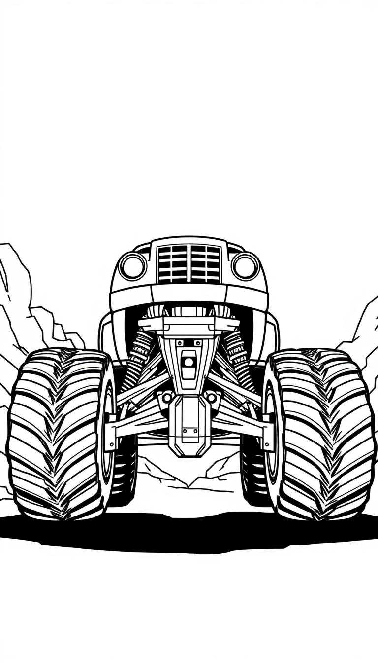 monster truck coloring page