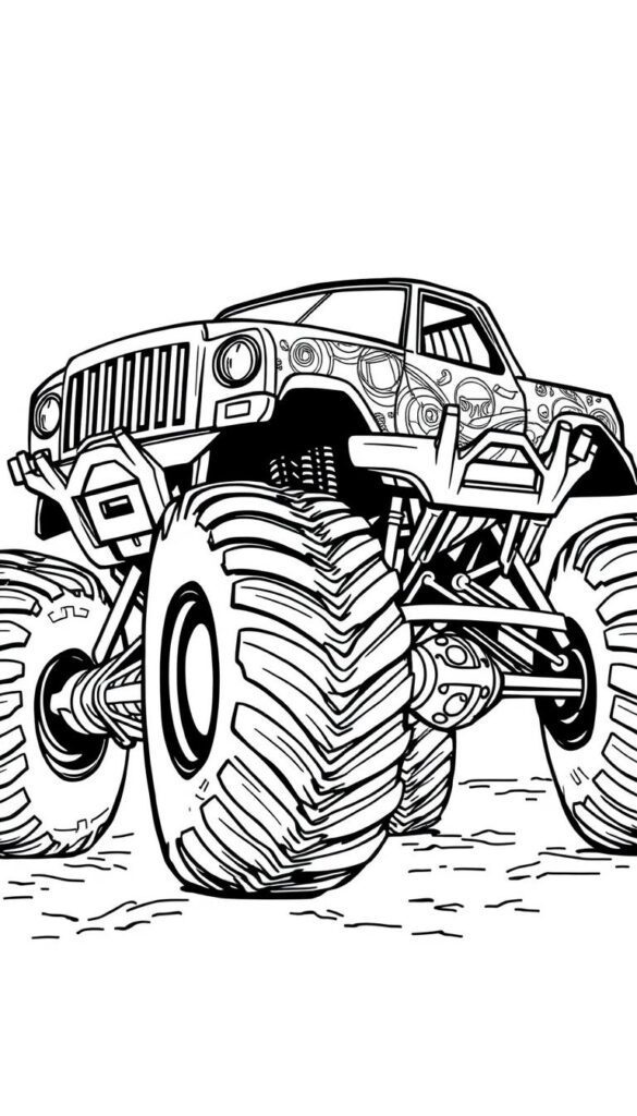 monster truck coloring pages