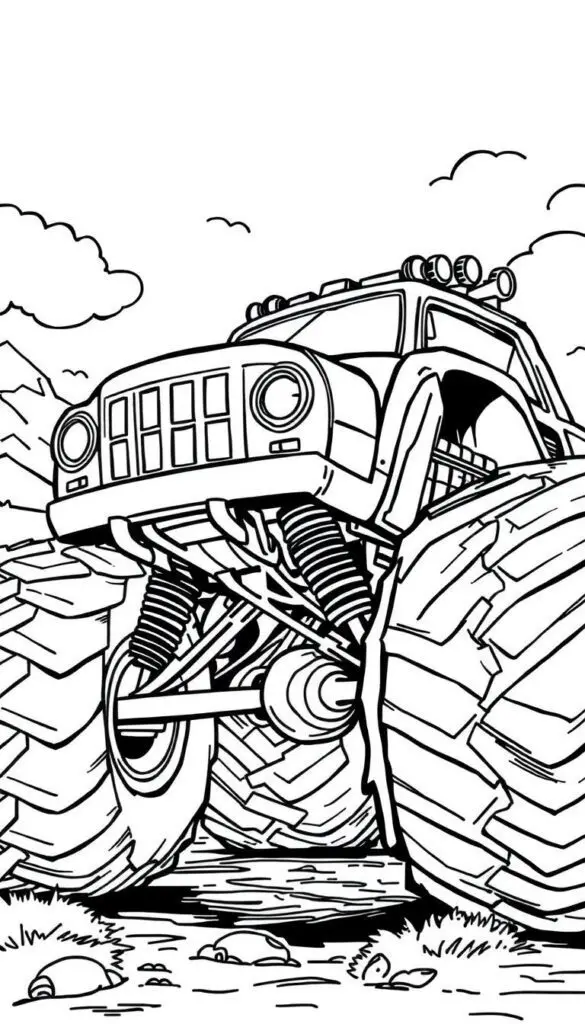 monster truck coloring pages for kids