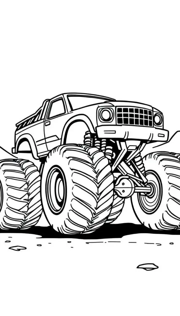 monster truck coloring pages for kids