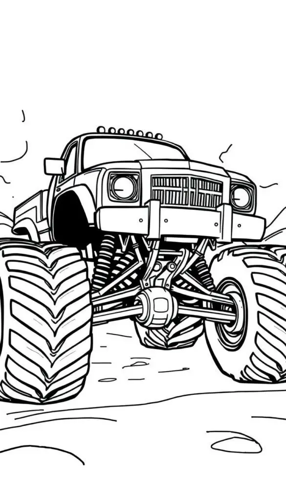 monster truck coloring pages for kids