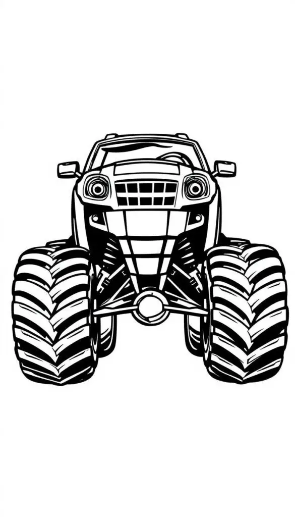 monster truck coloring pages perfect