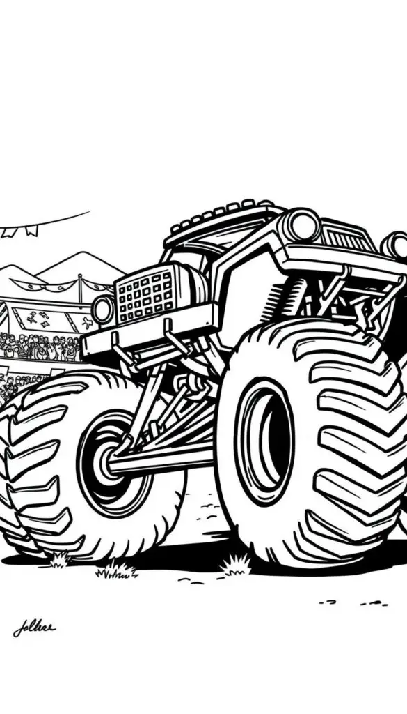 monster truck coloring pages perfect