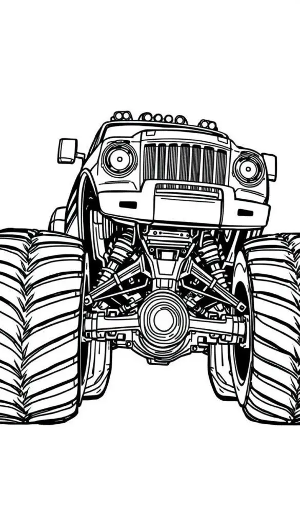 monster truck coloring pages perfect