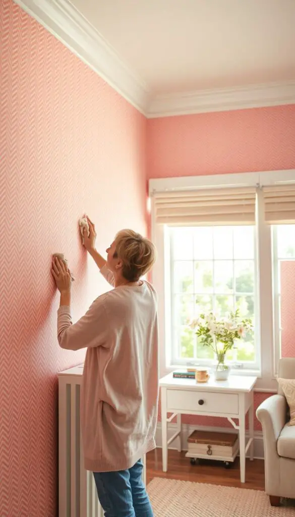 pink preppy wallpaper maintenance
