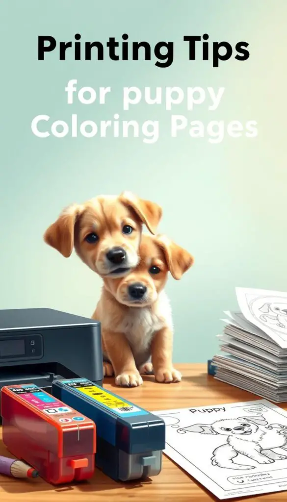 printing tips for puppy coloring pages