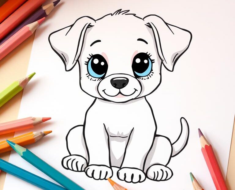 puppy coloring page