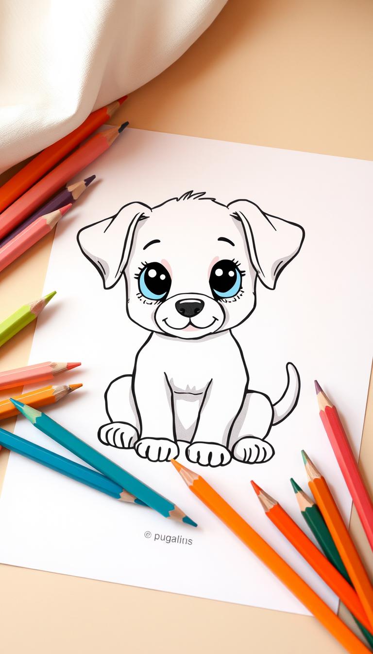 puppy coloring page