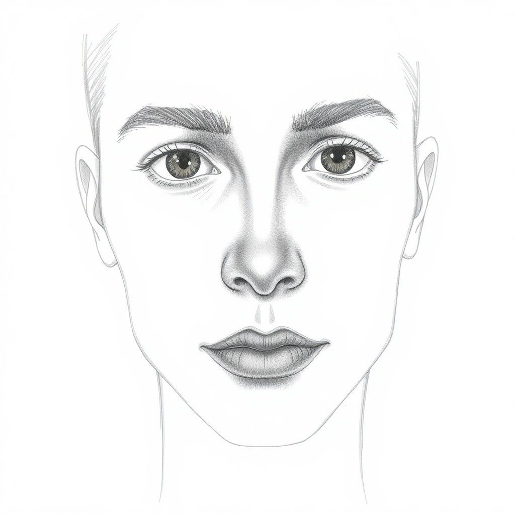 self-portrait drawing 