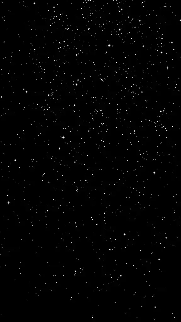 A starry night sky with numerous small white stars scattered across a black background.