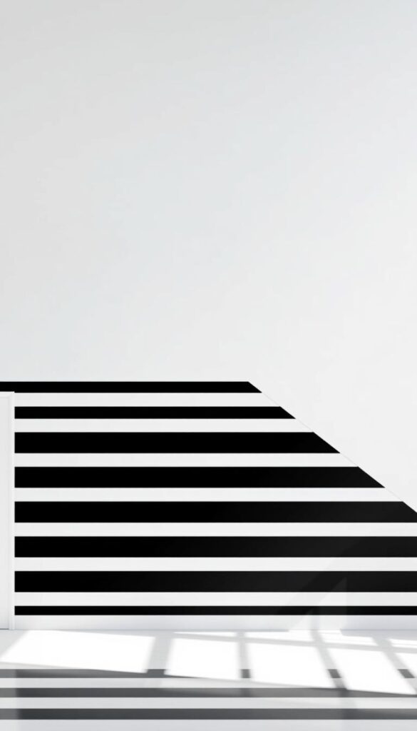 stripes and geometric wall designs