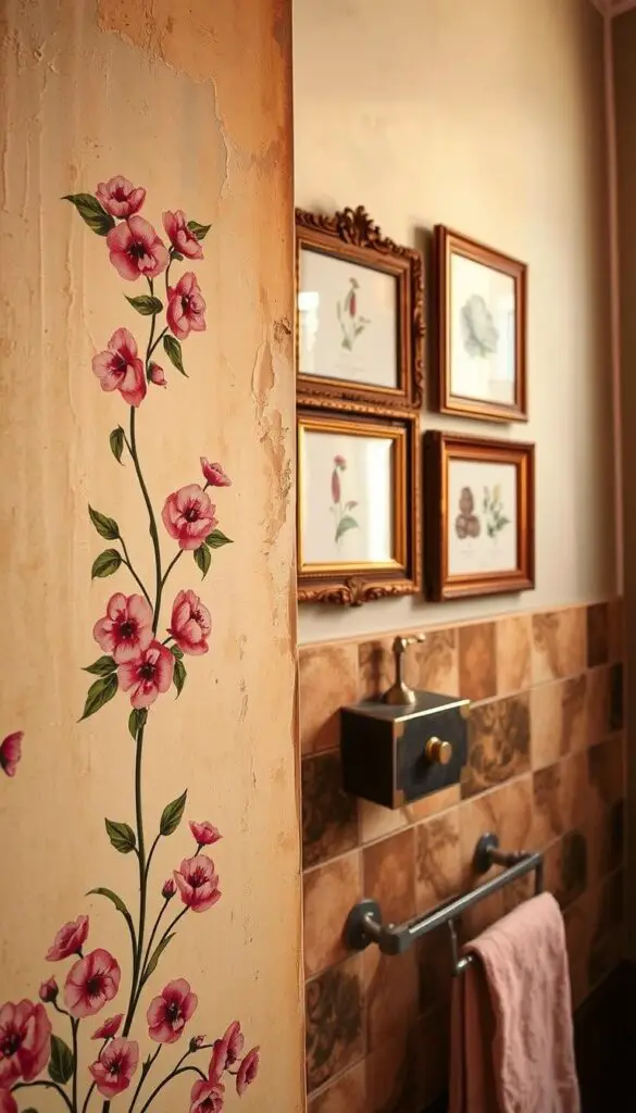 vintage bathroom wall art