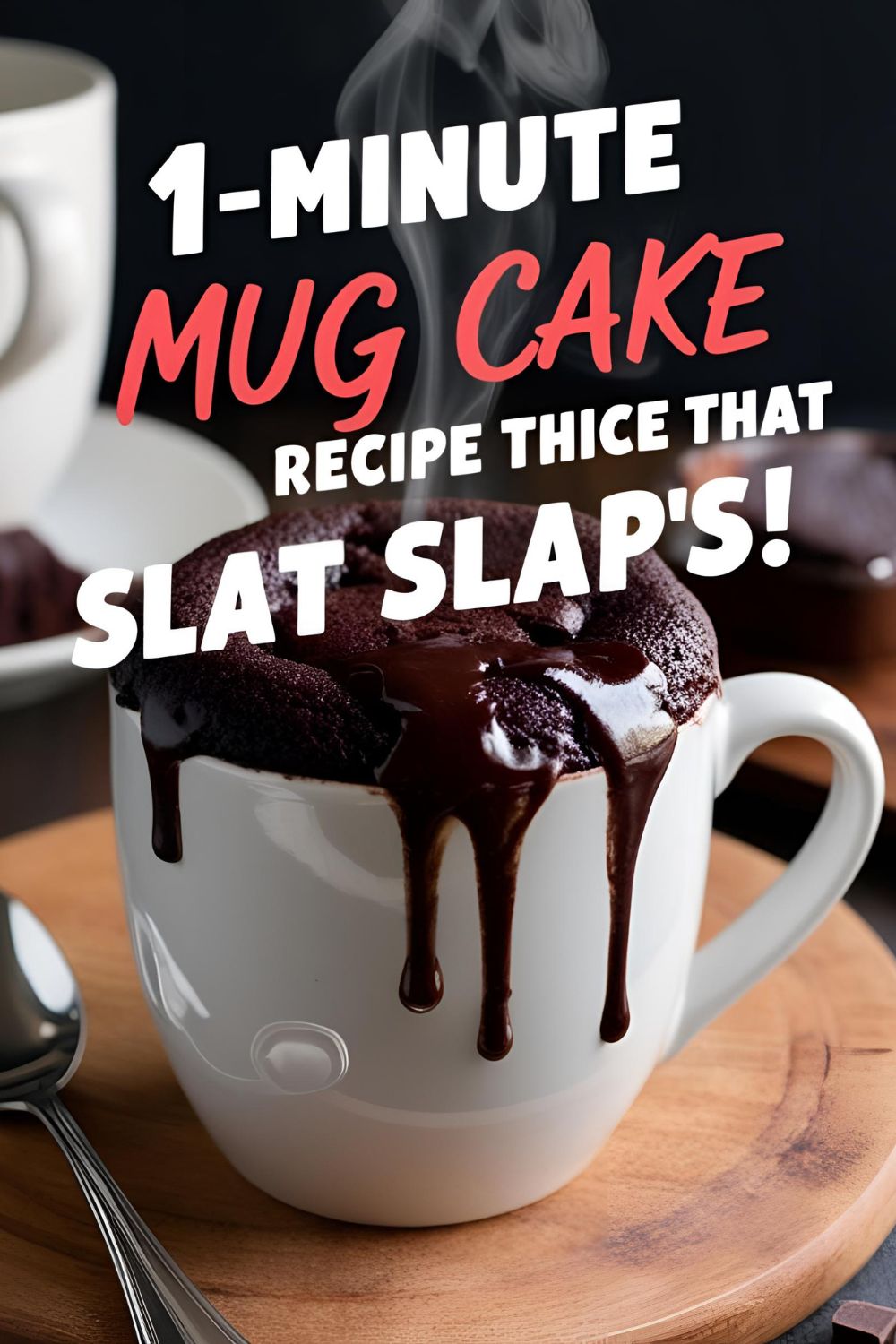 Gooey 1-minute mug cake with chocolate chips in a mug, perfect for quick and easy dessert lovers