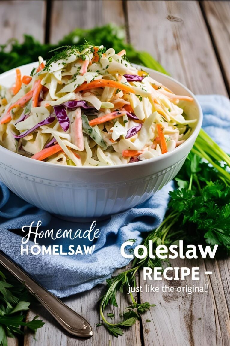 "A bowl of homemade KFC coleslaw with creamy dressing and finely chopped vegetables."