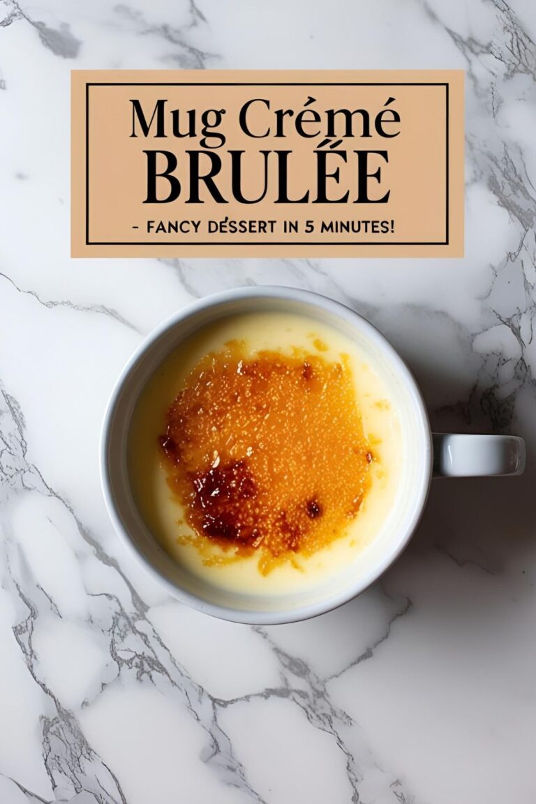 Lazy Girl’s Mug Crème Brûlée: Fancy AF in 5 Minutes (No Torch Needed!)