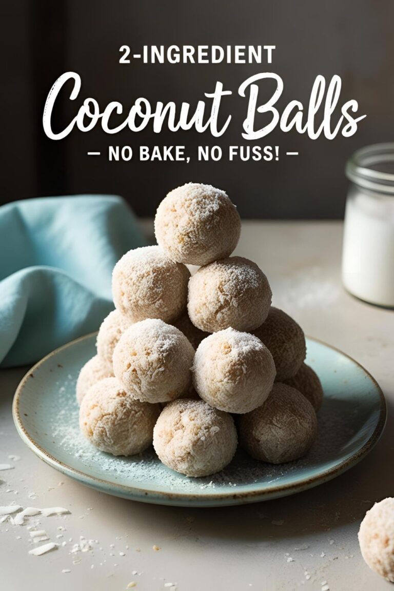 2-Ingredient No-Bake Coconut Balls Recipe | Easy Coconut Dessert You’ll Crave