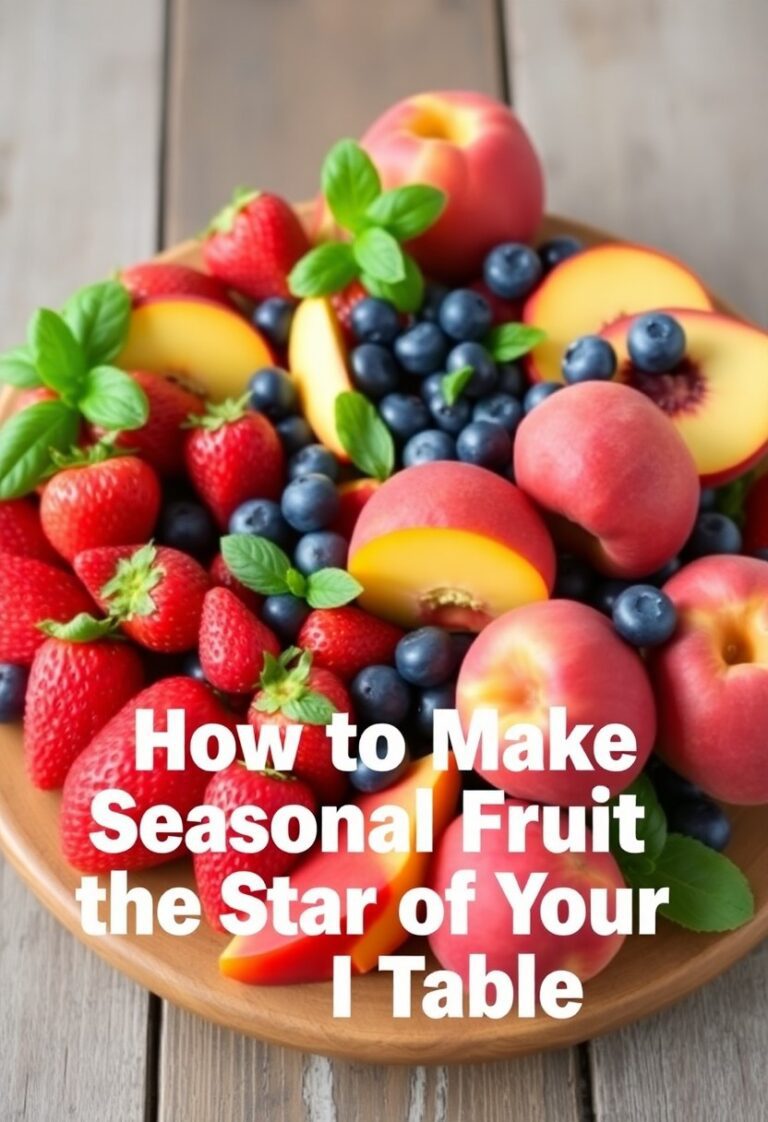 A bright, colorful platter of fresh seasonal fruit styled beautifully for serving