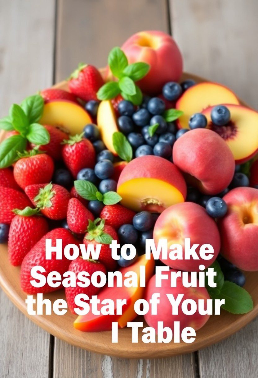 A bright, colorful platter of fresh seasonal fruit styled beautifully for serving