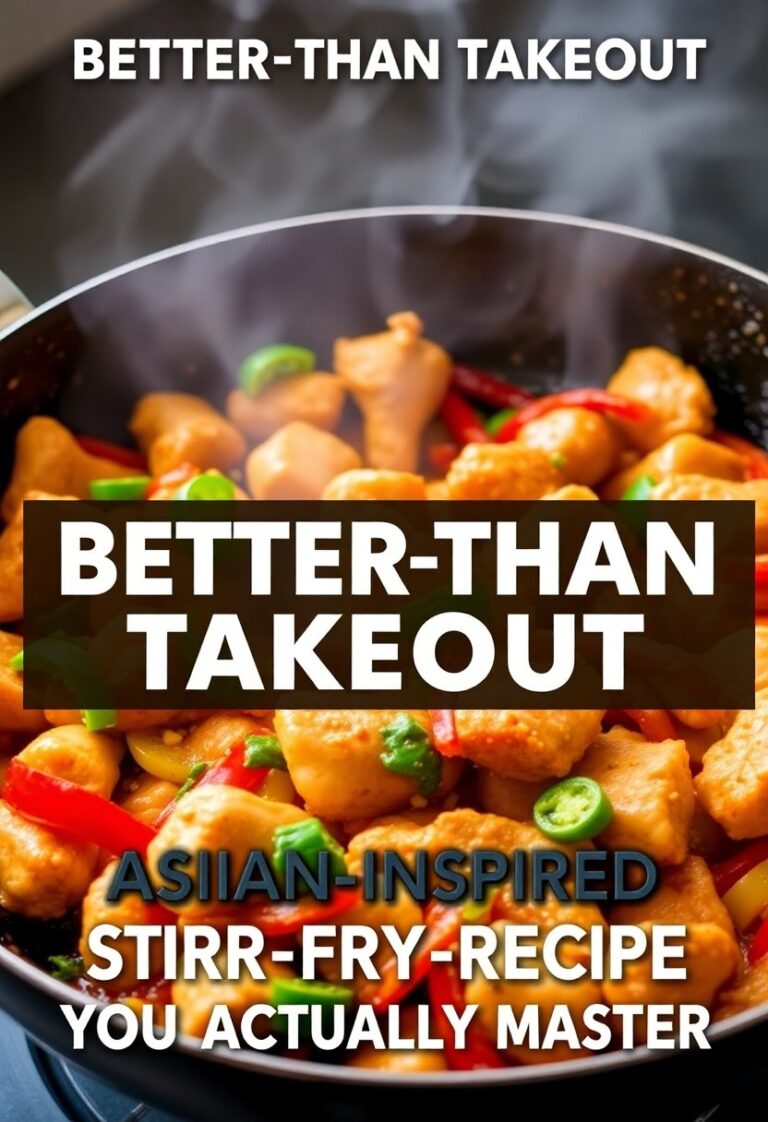 Colorful Asian-inspired stir-fry loaded with chicken and veggies, quick easy recipe idea