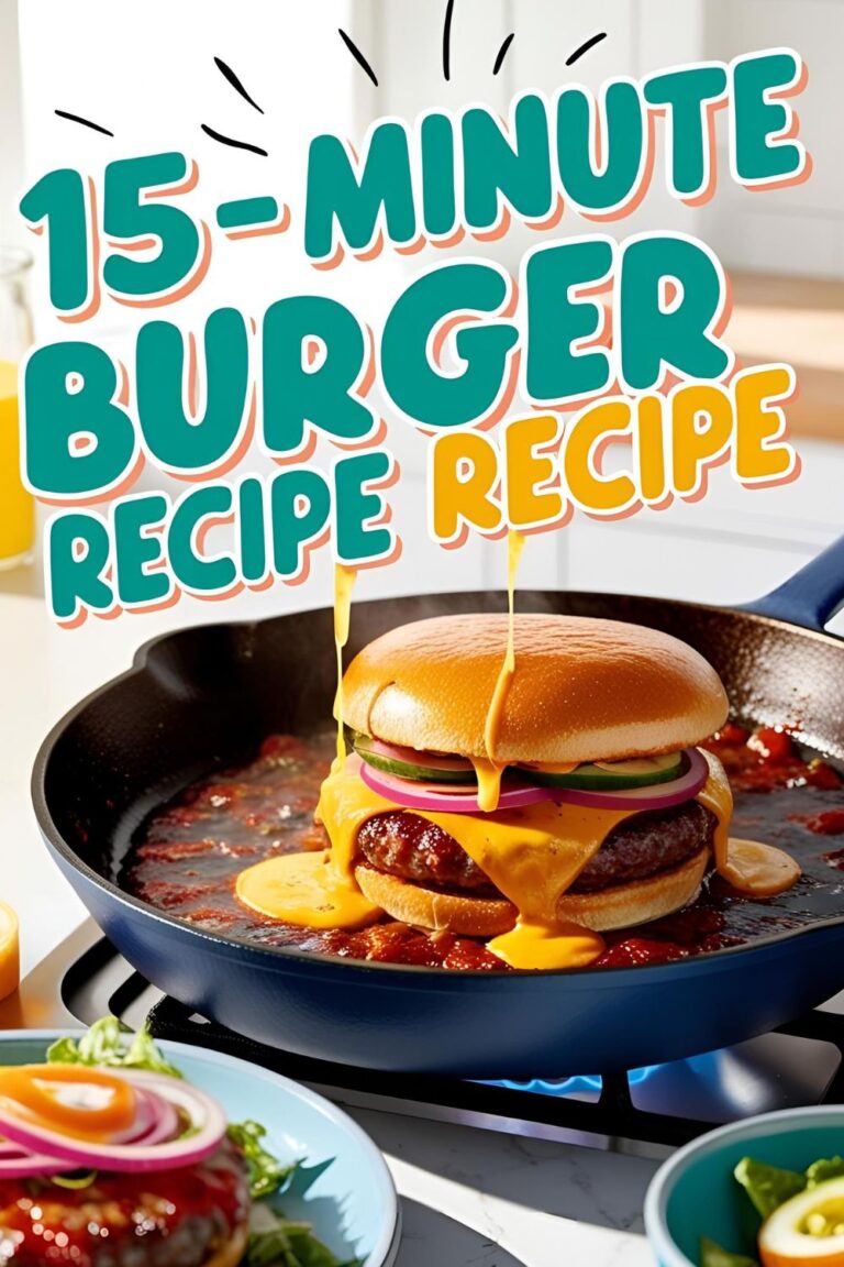 A golden-brown burger sliced in half, oozing with melted cheese and topped with fresh lettuce and tomato.