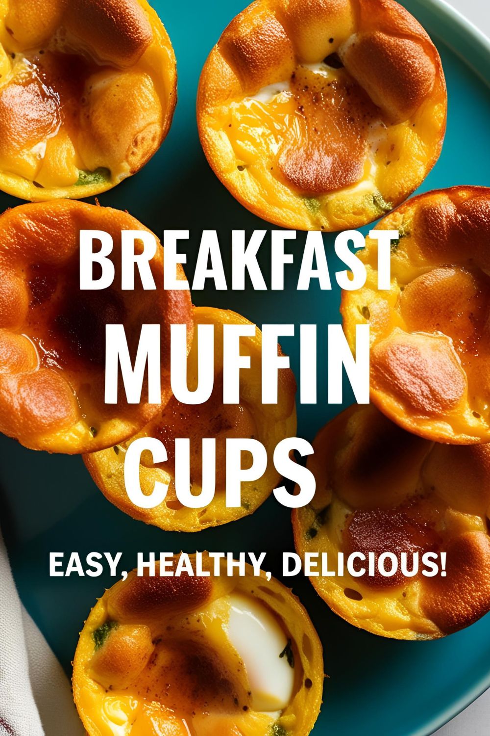 A tray of golden Breakfast Egg Muffin Cups, ready for a healthy, on-the-go meal.
