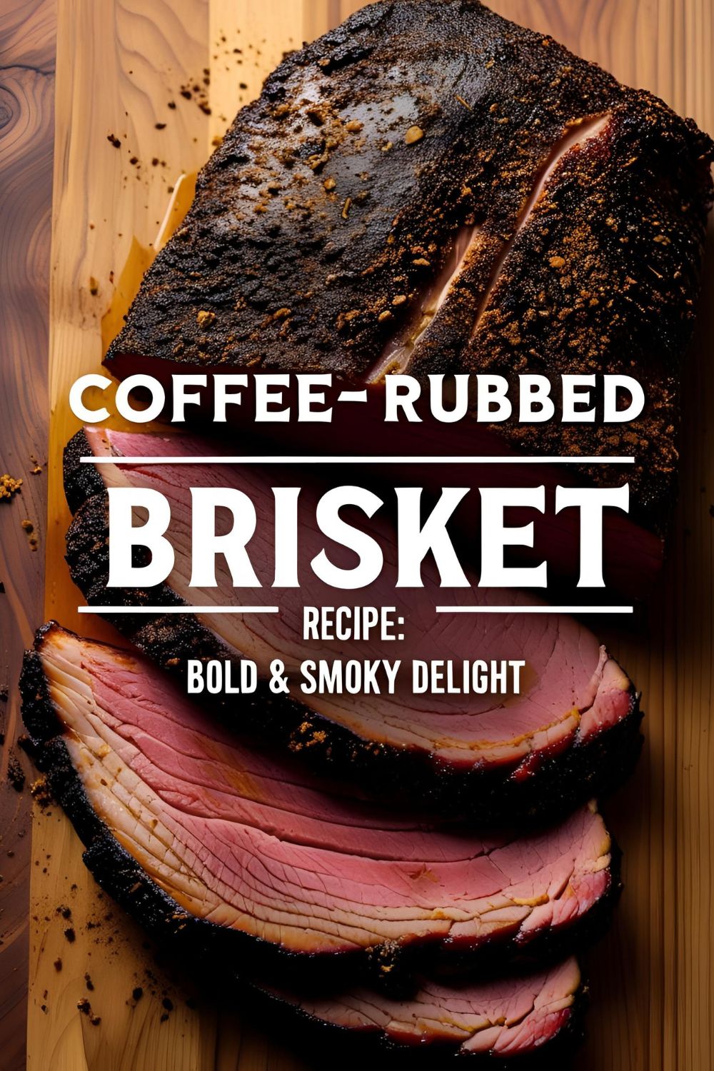 Sliced coffee-rubbed brisket showcasing a dark, flavorful crust and juicy interior.