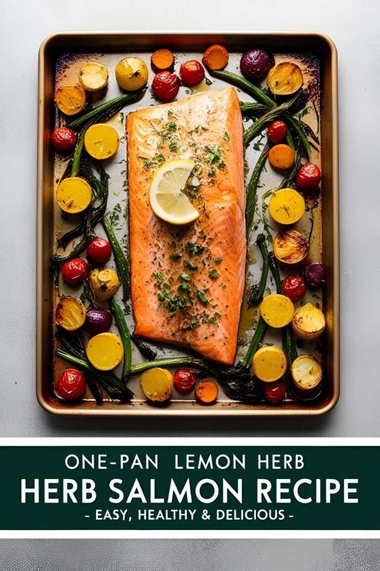 A fresh and healthy one-pan lemon herb salmon recipe perfect for weeknight dinners
