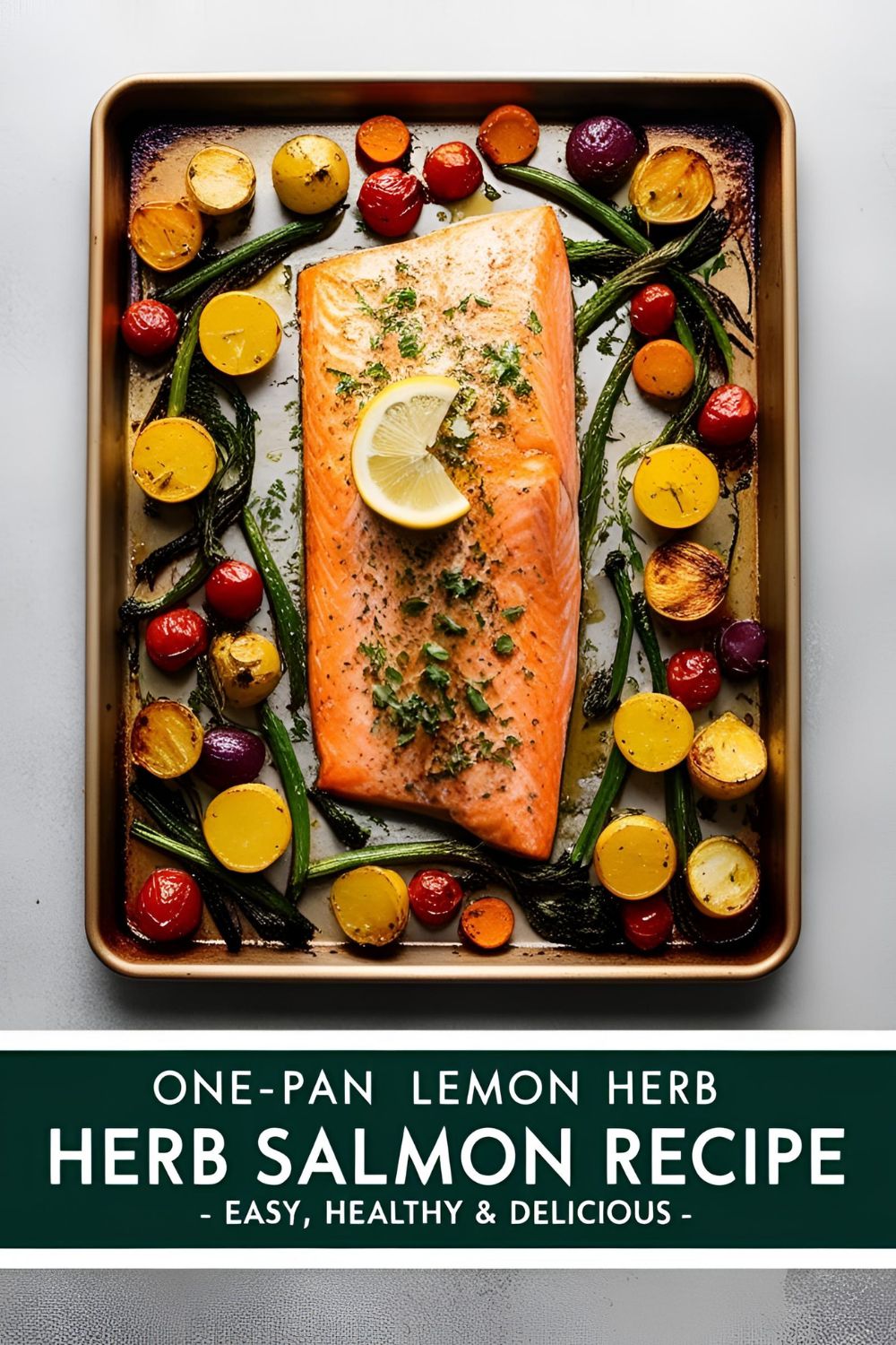 A fresh and healthy one-pan lemon herb salmon recipe perfect for weeknight dinners