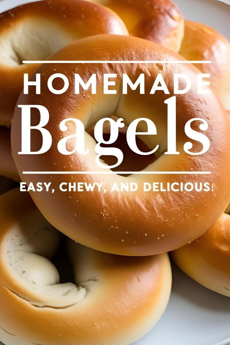 Freshly baked homemade bagels with various toppings on a cooling rack