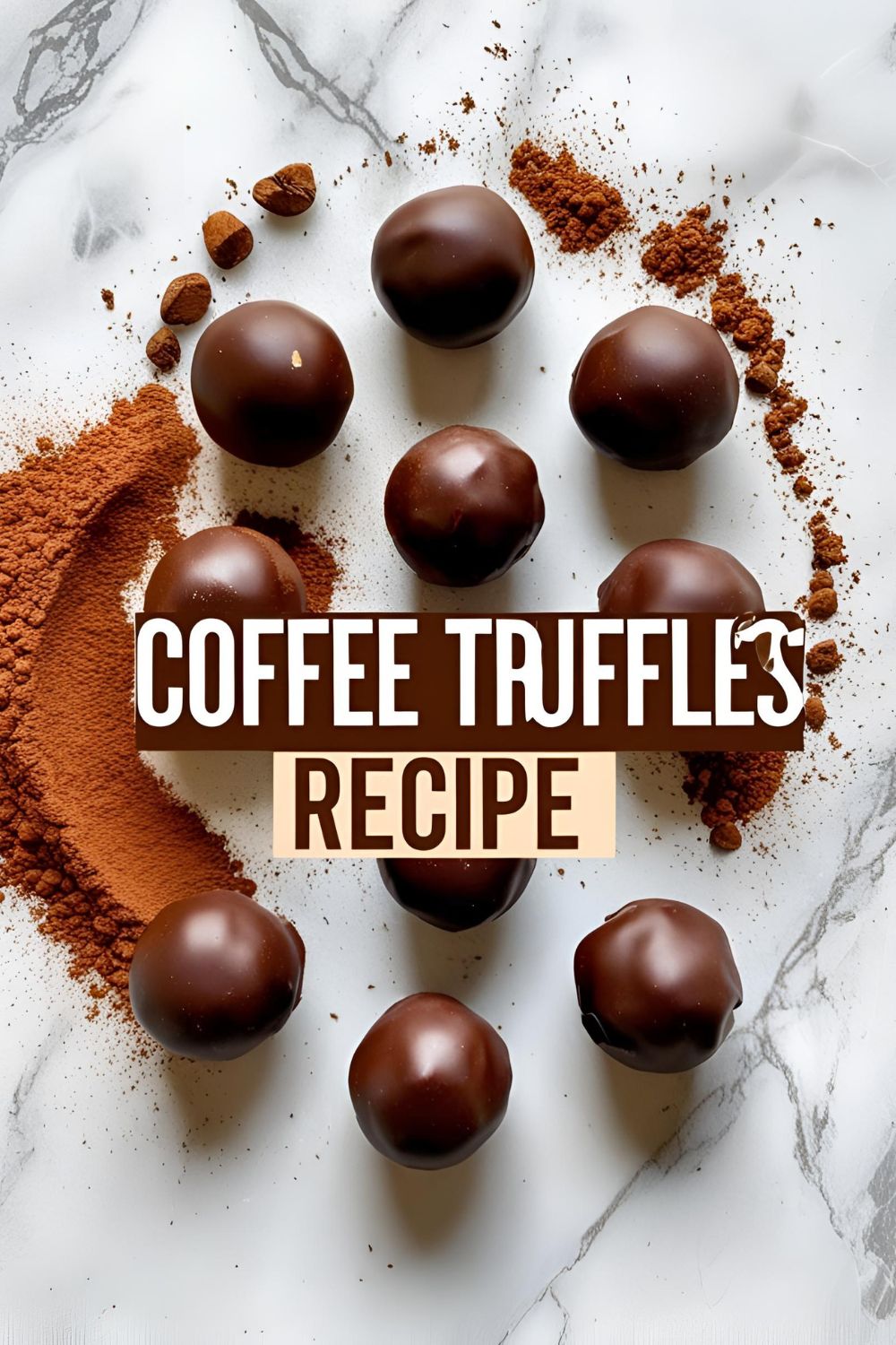 Homemade coffee truffles recipe with dark chocolate, espresso, and cocoa powder for a rich, no-bake treat.