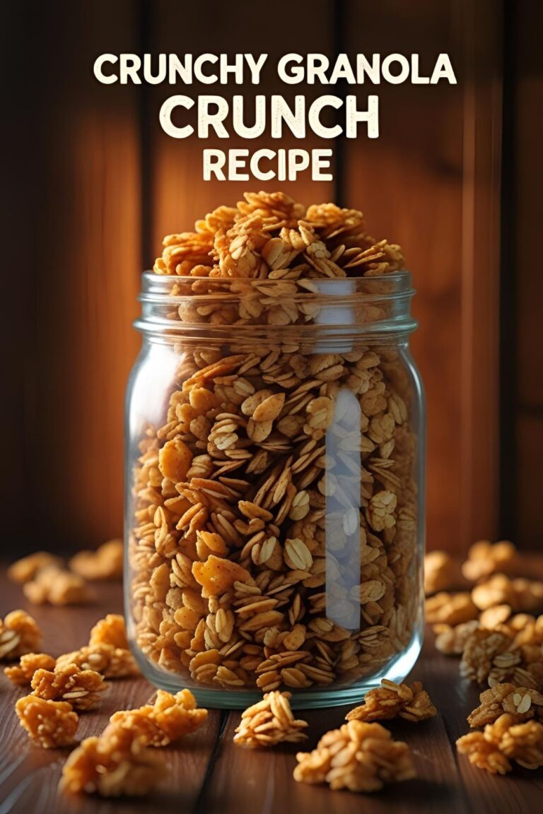 A bowl of homemade crunchy granola with nuts and dried fruits.