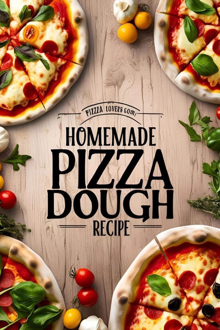 "Homemade pizza dough recipe with crispy crust and chewy texture"