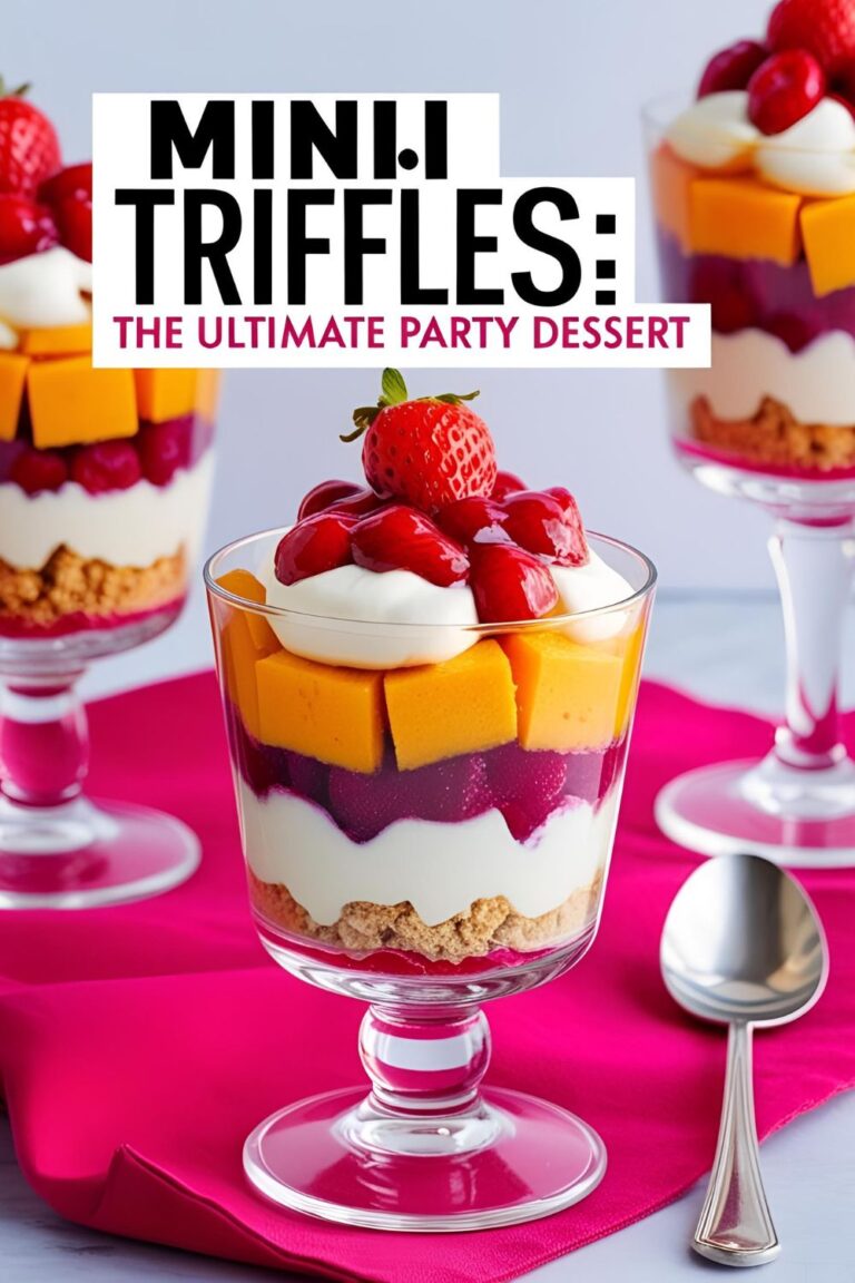 "A beautifully layered mini trifle dessert in a clear cup, showcasing layers of cake, pudding, berries, and whipped cream."