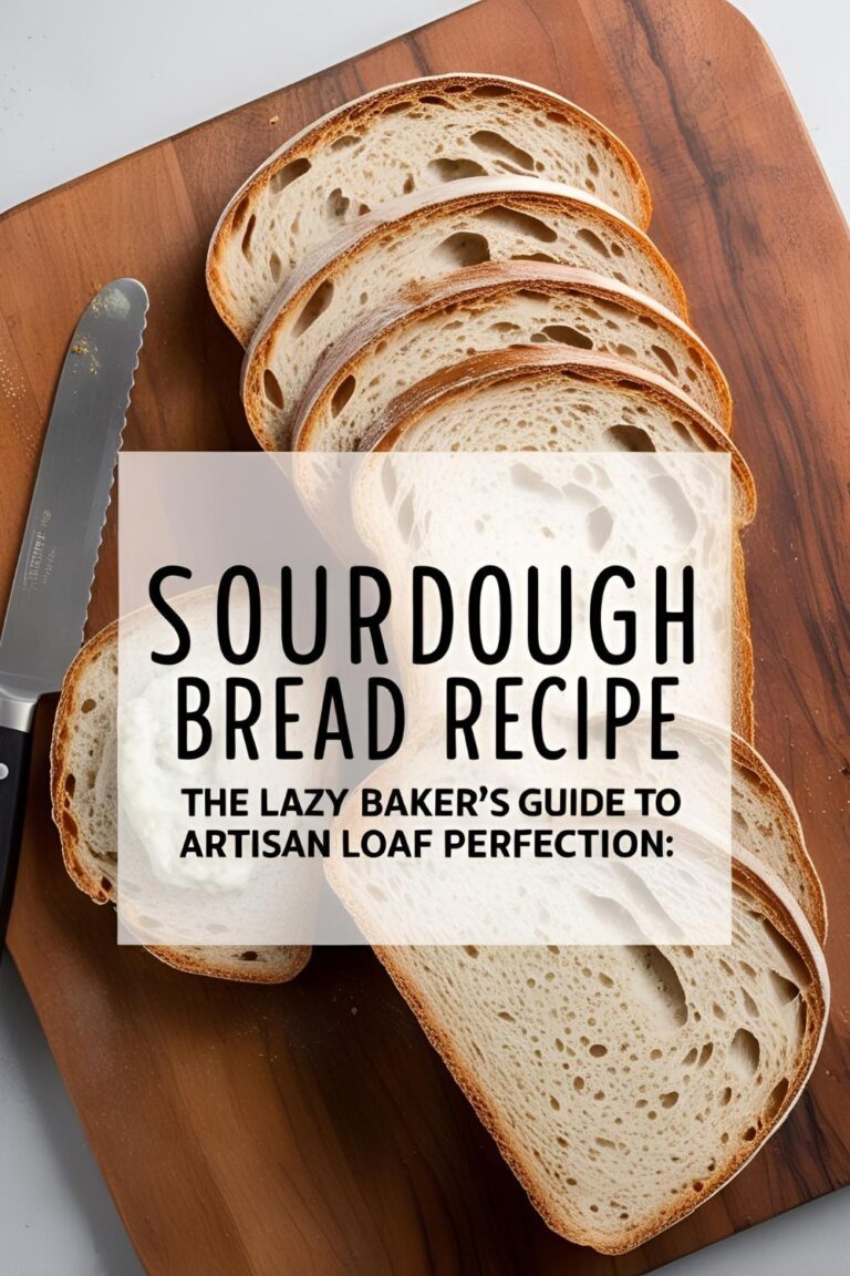 Freshly baked sourdough bread with a golden crust and airy crumb.