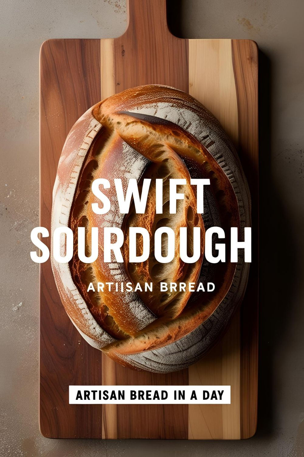 "A freshly baked swift sourdough loaf with a crispy crust and airy crumb."