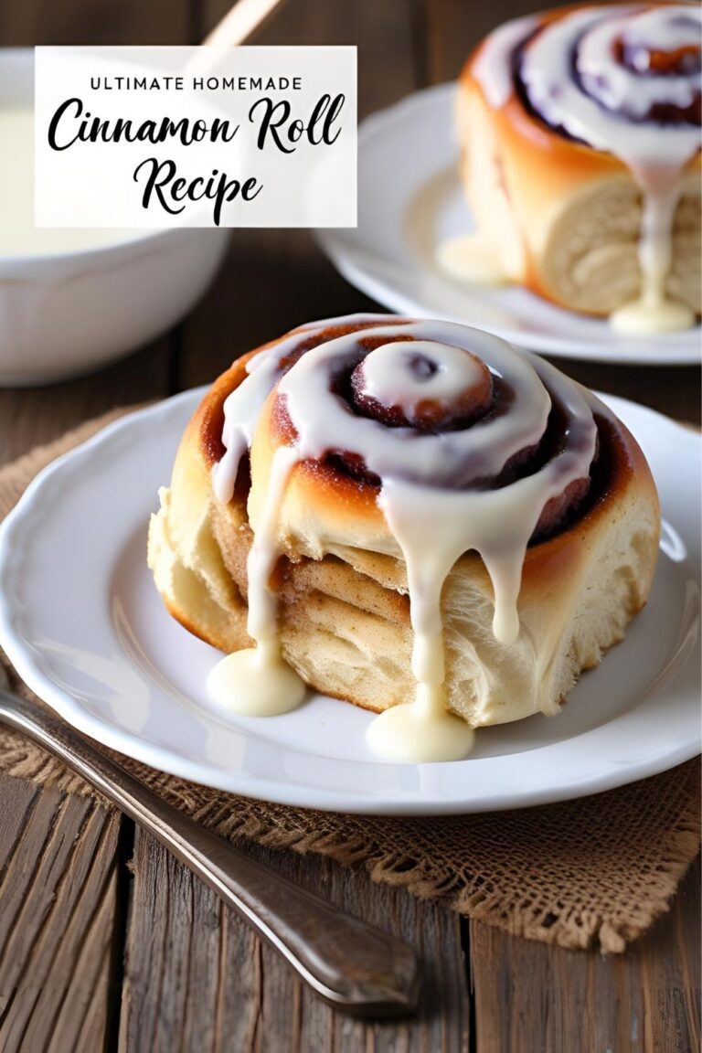Close-up of gooey homemade cinnamon rolls topped with creamy glaze, fresh from the oven, perfect for brunch or holiday breakfast