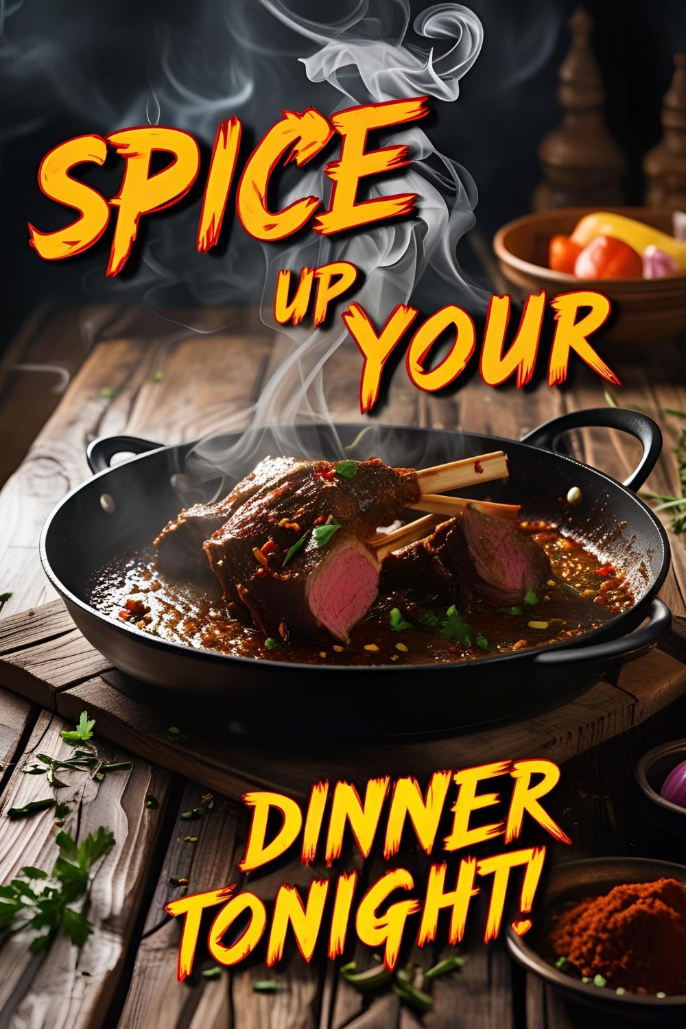 Harissa Lamb served with couscous and roasted vegetables