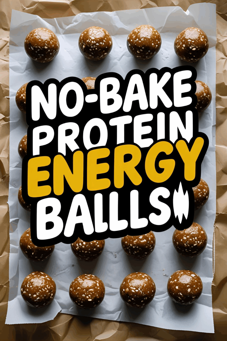 Homemade no-bake protein energy balls recipe with oats and nut butter
