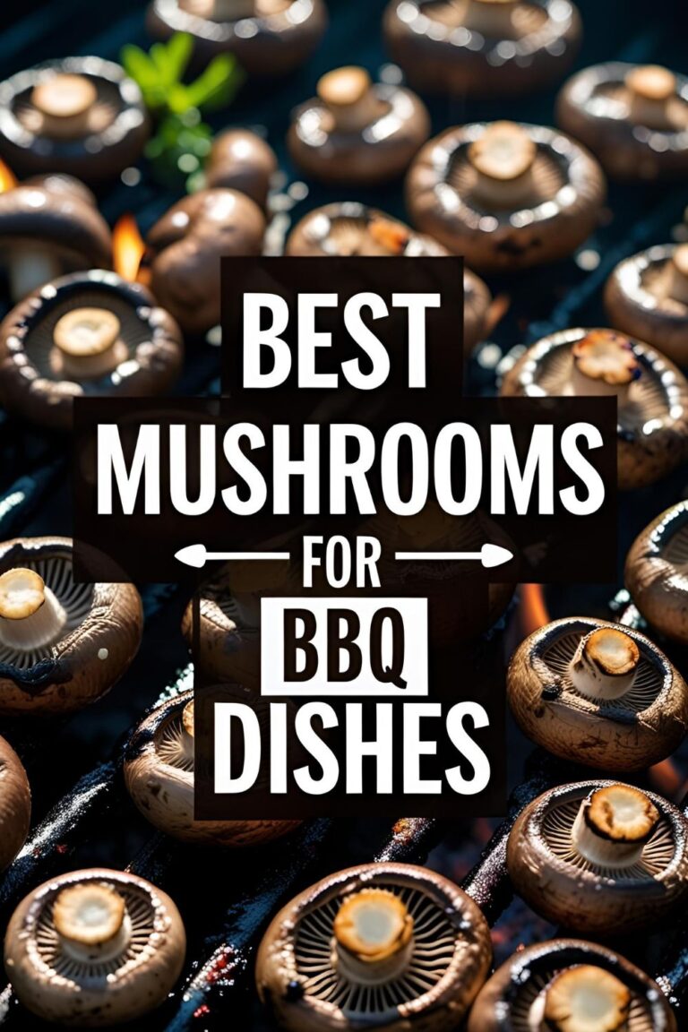 Charred mushroom varieties—Portobello, Cremini, Shiitake, and King Oyster—beautifully grilled and ready to serve.