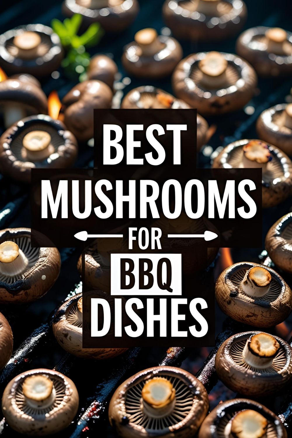 Charred mushroom varieties—Portobello, Cremini, Shiitake, and King Oyster—beautifully grilled and ready to serve.