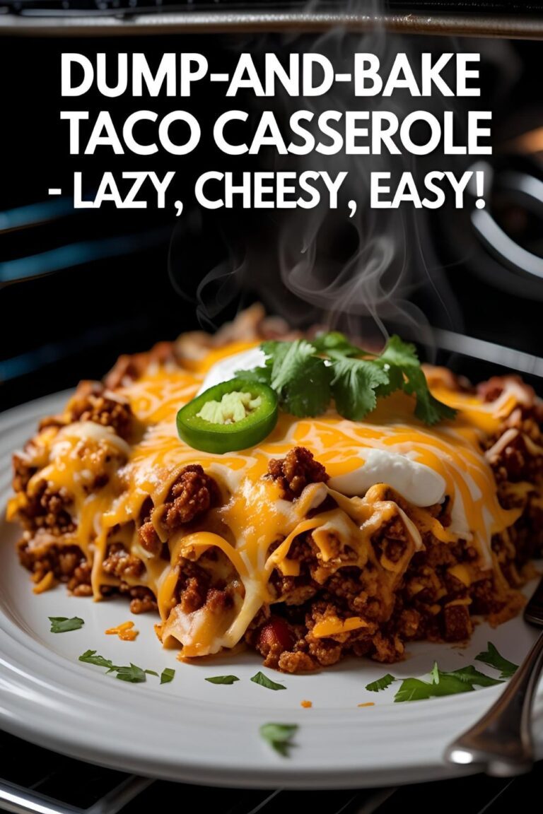 Dump‑and‑Bake Taco Casserole: Cheesy, Lazy & Weeknight Magic in One Dish