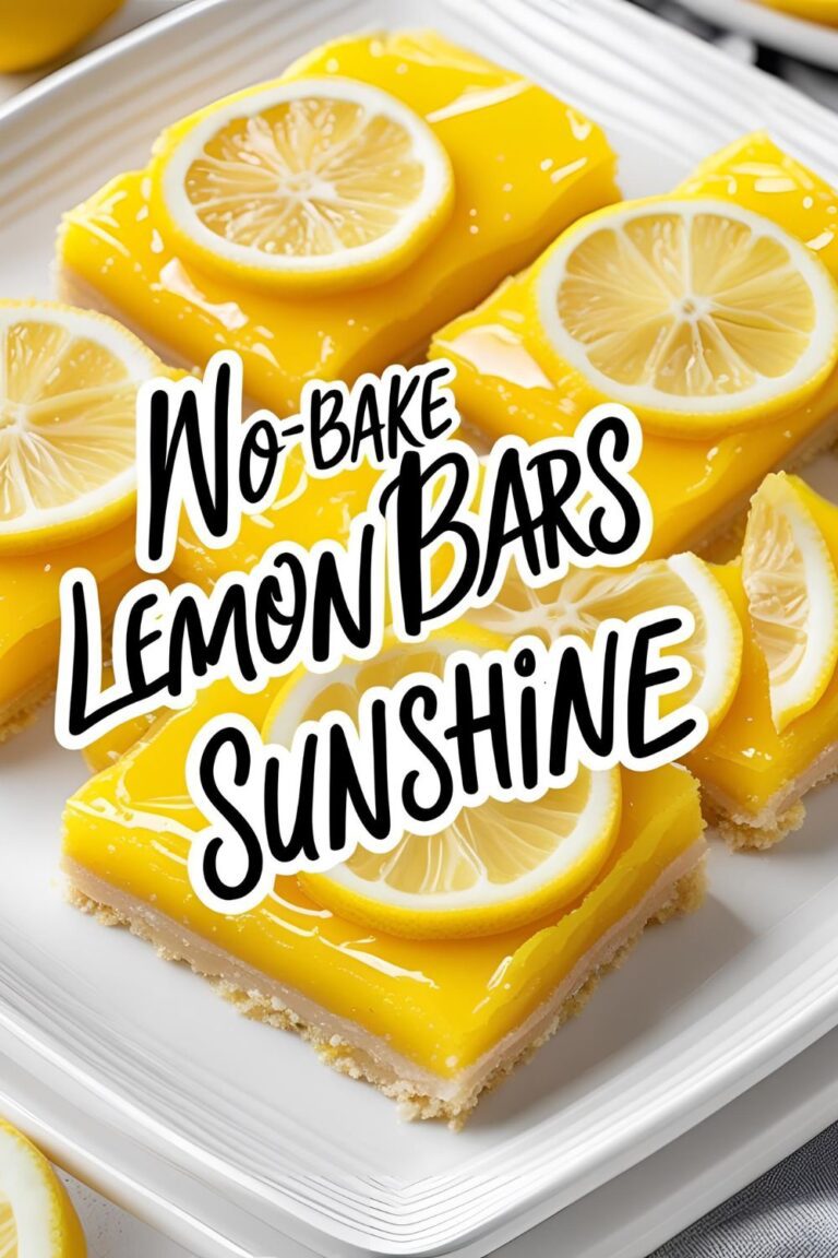 Zesty Sunshine No-Bake Lemon Bars – Bursting with Brightness!
