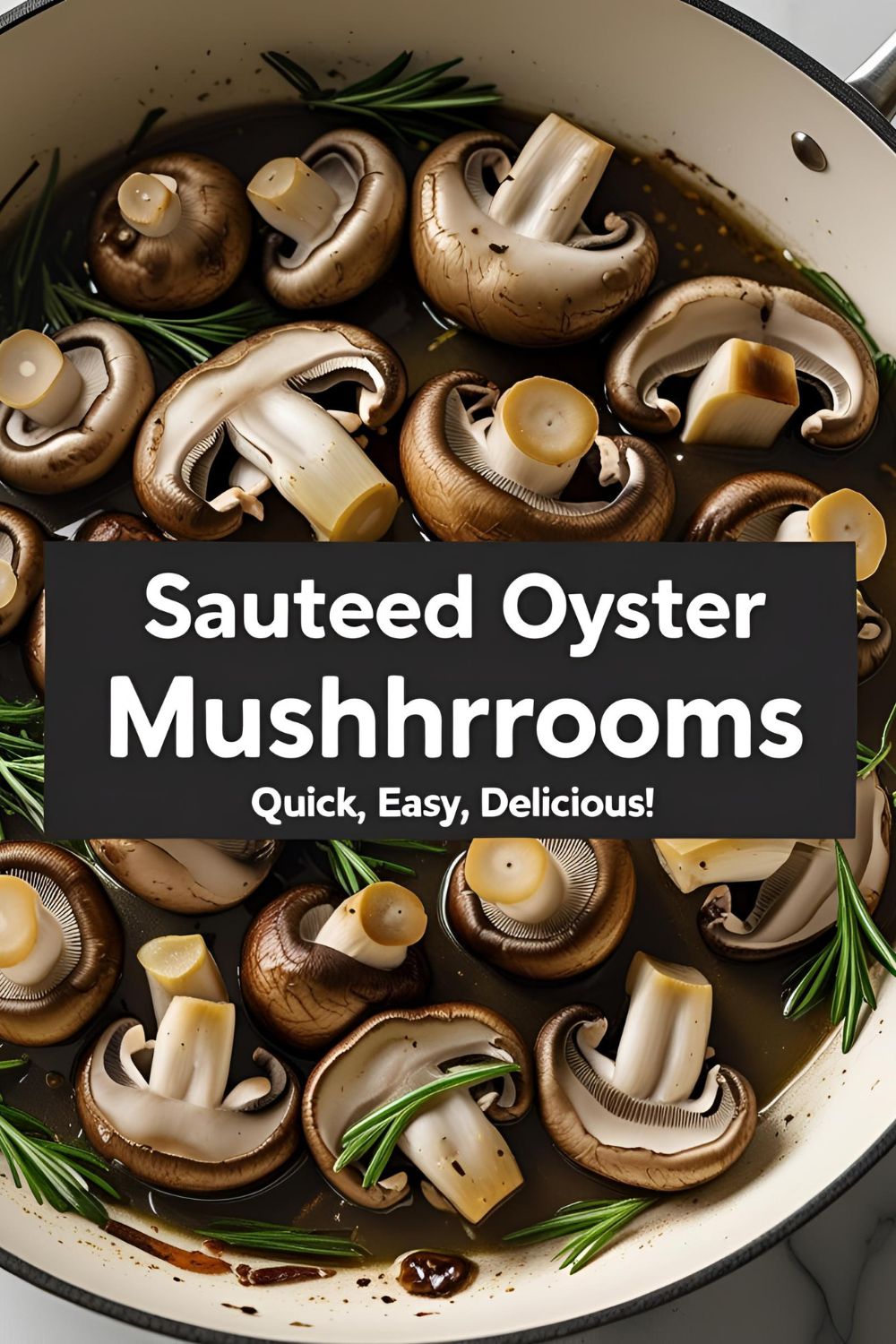 Golden sautéed oyster mushrooms garnished with fresh herbs.